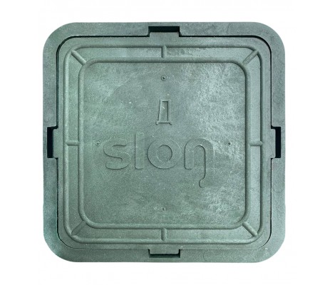 Люк  Дачный 400 мм SLON (КВАДРАТНЫЙ) ЗЕЛЕНЫЙ