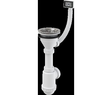 Сифон для мойки с нержавеющей решёткой d115 и гофропереливом d50/40 ALKAPLAST