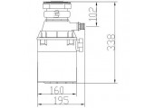 MIXXUS GD-03-0,75 Измельчитель пищевых отходов, 560Вт, индукционный двигатель