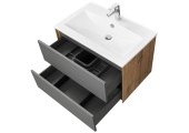 Тумба подвесная 75, Сохо 75 Дуб Веллингтон/Графит софт под умывальник Элина 75 Aquaton Тумба подвесная 75, Сохо 75 Дуб Веллингтон/Графит софт под умывальник Элина 75 Aquaton