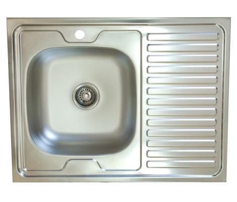 Мойка накладная без сифона 60*80L*0,40мм Vladix