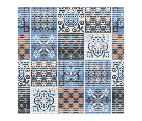Коврик мерный для ванны HOMEMAT AQUATIC Преоброжение 0,80х15м 225PT-orange-blue ВИЛИНА