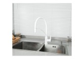 Смеситель для кухни с гибким изливом F4552-8 белый Frap