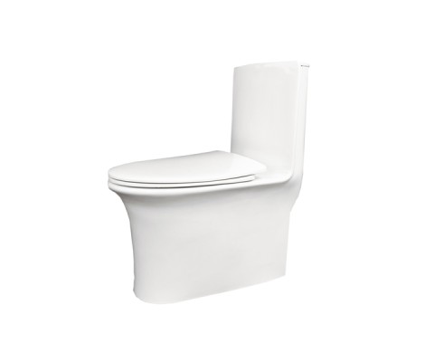 Унитаз-монолит SM9612, безободковый, сиденье с гофрой и подводкой Eva Gold Унитаз-монолит SM9612, безободковый, сиденье с гофрой и подводкой Eva Gold