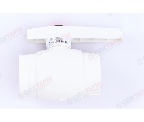 Кран шаровый полнопроходной 50 латунный шар, белый RTP