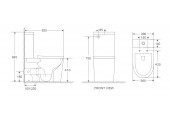 Унитаз-компакт MIXXUS PREMIUM BEVEL-0401-T1 система смыва TORNADO 1.0, компл.в 2 ящ (625x390x845mm)