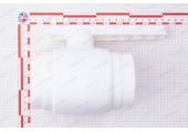 Шаровый кран пластиковый  63  (латунный  шар)   (белый) (TIM)