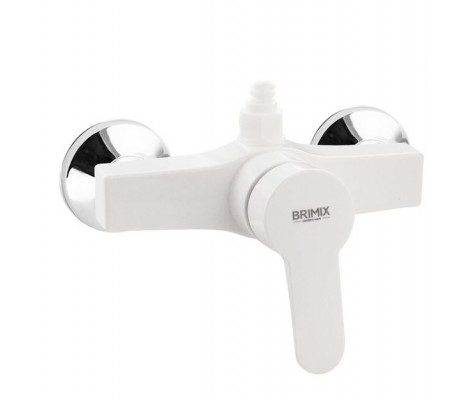 Смеситель д/душа BRIMIX 594-1 /АБС пластик /белый /БЕЗ шланга и лейки