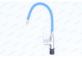Смеситель для кухни LR4898-6 c силиконовым изливом голубой Zerix