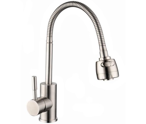 Смеситель для кухни SUS-011 reflector из нержавеющей стали Zerix