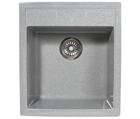 Мойка керамогранитная S-10 квадратная темно-серый глянец Simgran