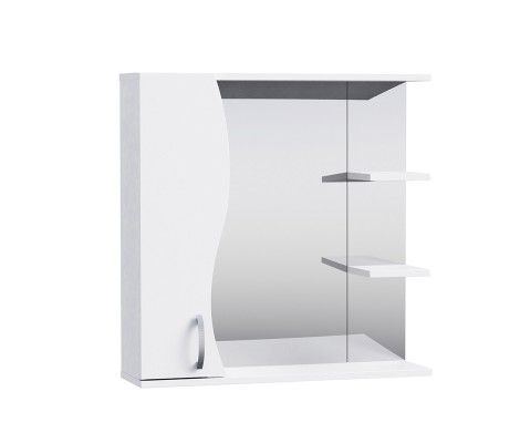 Зеркальный шкаф Токай 700С левый белый глянец Francesca