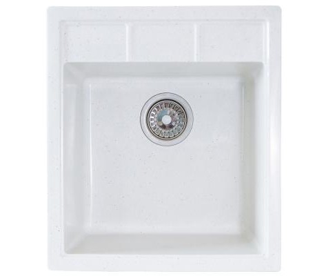 Мойка керамогранитная S-10 квадратная белая крап глянец Simgran