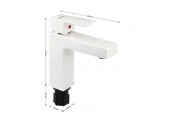 Смеситель д/умывальника BRIMIX 5973 шаровый, из АБС пластика (белый) квадратный корпус