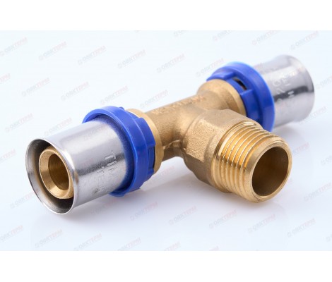 Тройник пресс 20 x 1/2 н х 20 F-T2002M TIM