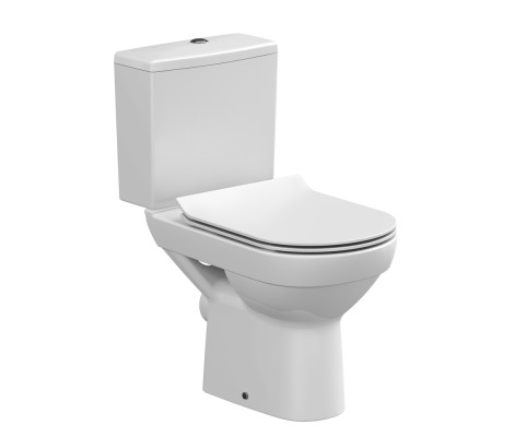 Унитаз-компакт City New on Clean безободковый прямой выпуск,2 режима,дюро,нижнее подключение Cersanit Унитаз-компакт City New on Clean безободковый прямой выпуск,2 режима,дюро,нижнее подключение Cersanit