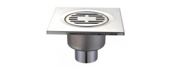 Душевой трап из нержавеющая стали Drain-03-15x15-180 прямой отвод 150x150мм Mixxus