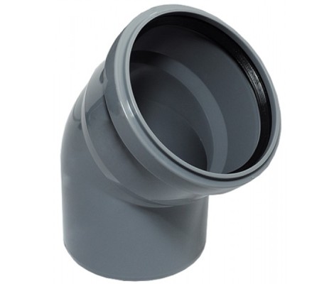 Отвод канализационный 110/45° BF Plastek Отвод канализационный 110/45° BF Plastek