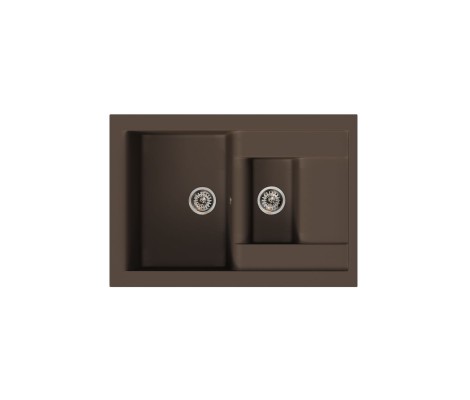 Мойка керамогранитная Hiekka Suklaa 30 прямоугольная, двойная, шоколад Granmill