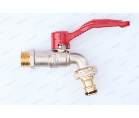 Кран поливочный с коннектором 1/2