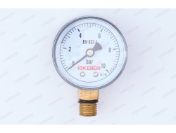 Манометр 10 атм хром, нижнее подключение KM 502R Koer
