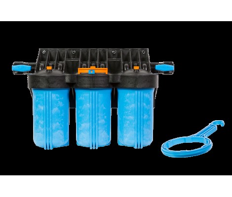 Фильтр-колба тройная ВВ10 горизонтальное подключение Джилекс