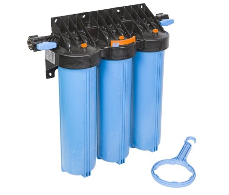 Фильтр-колба тройная ВВ20 горизонтальное подключение Джилекс Фильтр-колба тройная ВВ20 горизонтальное подключение Джилекс