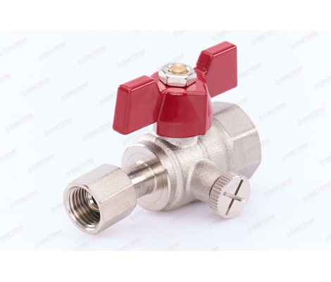 Кран шаровый         TIM  для подключения манометра 1/2