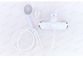 Смеситель д/ванны PLAMIX LUCAS-009 EURO SET WHITE (с шлангом, лейкой и кронштейном) (24 шт/ящ)