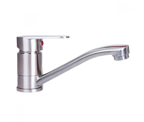 Смеситель для умывальника ASA-004 нержавеющая сталь 15cm Zerix