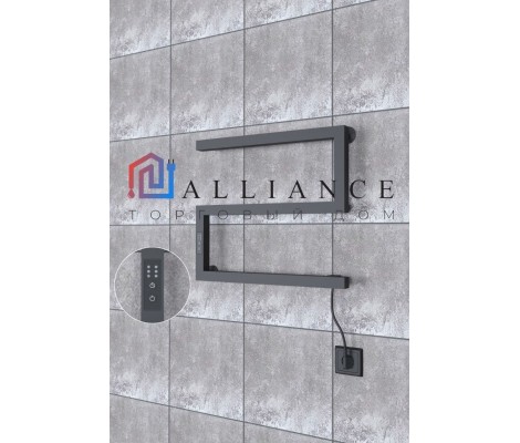 Полотенцесушитель электрический ТДА S - Э профиль 43х50 терморег снизу слева со скрытой пров.АДВ