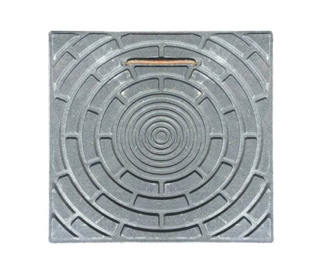 Люк квадратный мини с ручкой 330*330 ДВ330 В95 черный