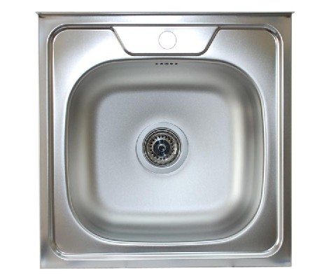 Мойка накладная без сифона 50*50*0,40мм Vladix