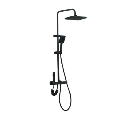 Душевая колонна со смесителем с кнопочным переключателем BCS-009-J 4 режима, черный Armata