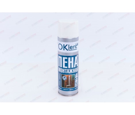 Пена бытовая монтажная 25 650 мл маленькая Oklent Пена бытовая монтажная 25 650 мл маленькая Oklent