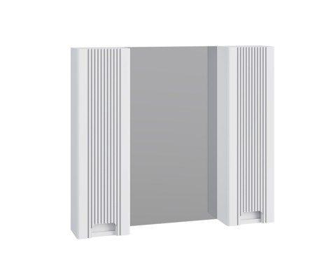 Зеркальный шкаф 80 Беладжио 2 двери белый глянец Franceska Зеркальный шкаф 80 Беладжио 2 двери белый глянец Franceska