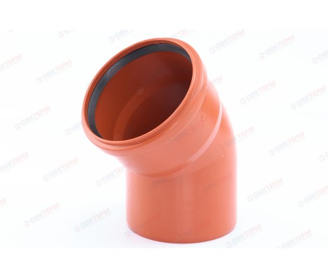 Отвод канализационный 160/45° рыжий Flextron