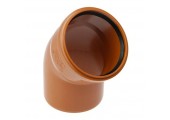 Отвод канализационный 160/45° рыжий Flextron