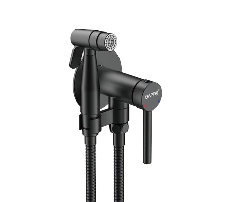 Смеситель для гигиенического душа G7206-6, встраиваемый, черный Gappo