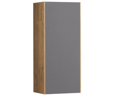 Шкаф навесной Сохо Дуб Веллингтон/Графит софт Aquaton
