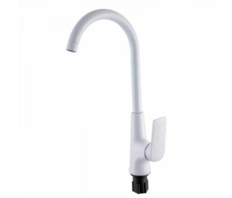 Смеситель д/кухни PLAMIX LUCAS-011 SET WHITE (гайка, &Oslash;35, с подводкой) (16шт/ящ)