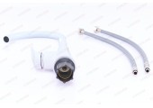 Смеситель д/кухни PLAMIX LUCAS-011 SET WHITE (гайка, &Oslash;35, с подводкой) (16шт/ящ)