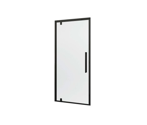 Душевое ограждение в дверной проем 90*190 прозрачное стекло черный профиль JY150D Грандфаянс