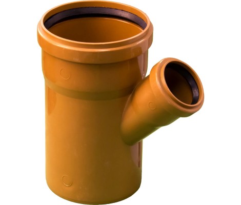 Тройник канализационный 110/50/45° рыжий Flextron