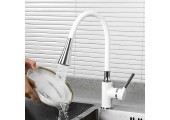 Смеситель для кухни F4044-8 хром/белый Frap