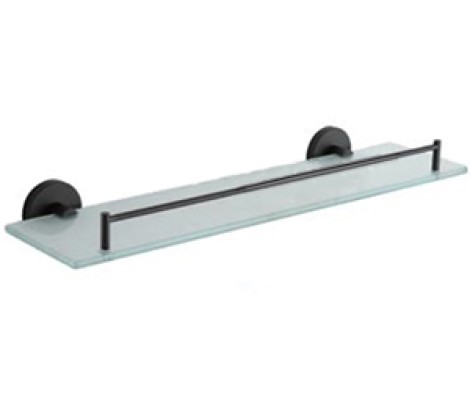 Полка стеклянная F30207 черная Frap