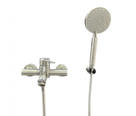 Смеситель д/ванны нерж/сталь MIXXUS FAN-142  (EURO)