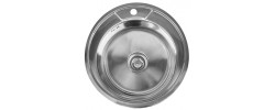 Мойка для кухни 0.6 мм круглая глянец F60491 Frap