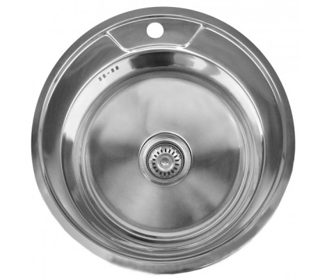 Мойка для кухни 0.6 мм круглая глянец F60491 Frap Мойка для кухни 0.6 мм круглая глянец F60491 Frap
