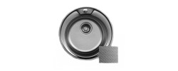 Мойка для кухни 0.6 мм круглая декор FD60491 Frap